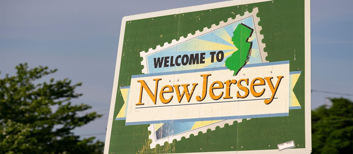 A road sign that says "Welcome to New Jersey"